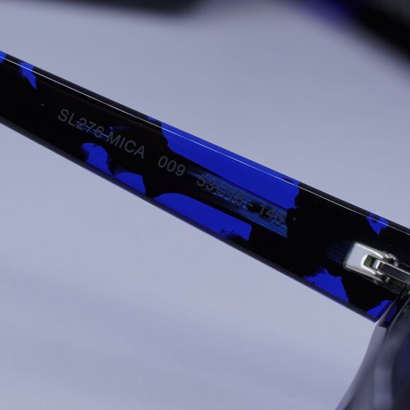 Saint Laurent SL 276 MICA 009 Sunglasses - Blue Havana/Black main image 5